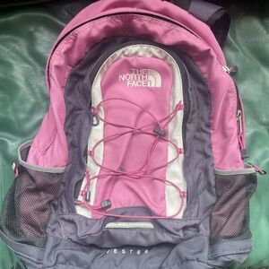 Pink north face vintage jester backpack